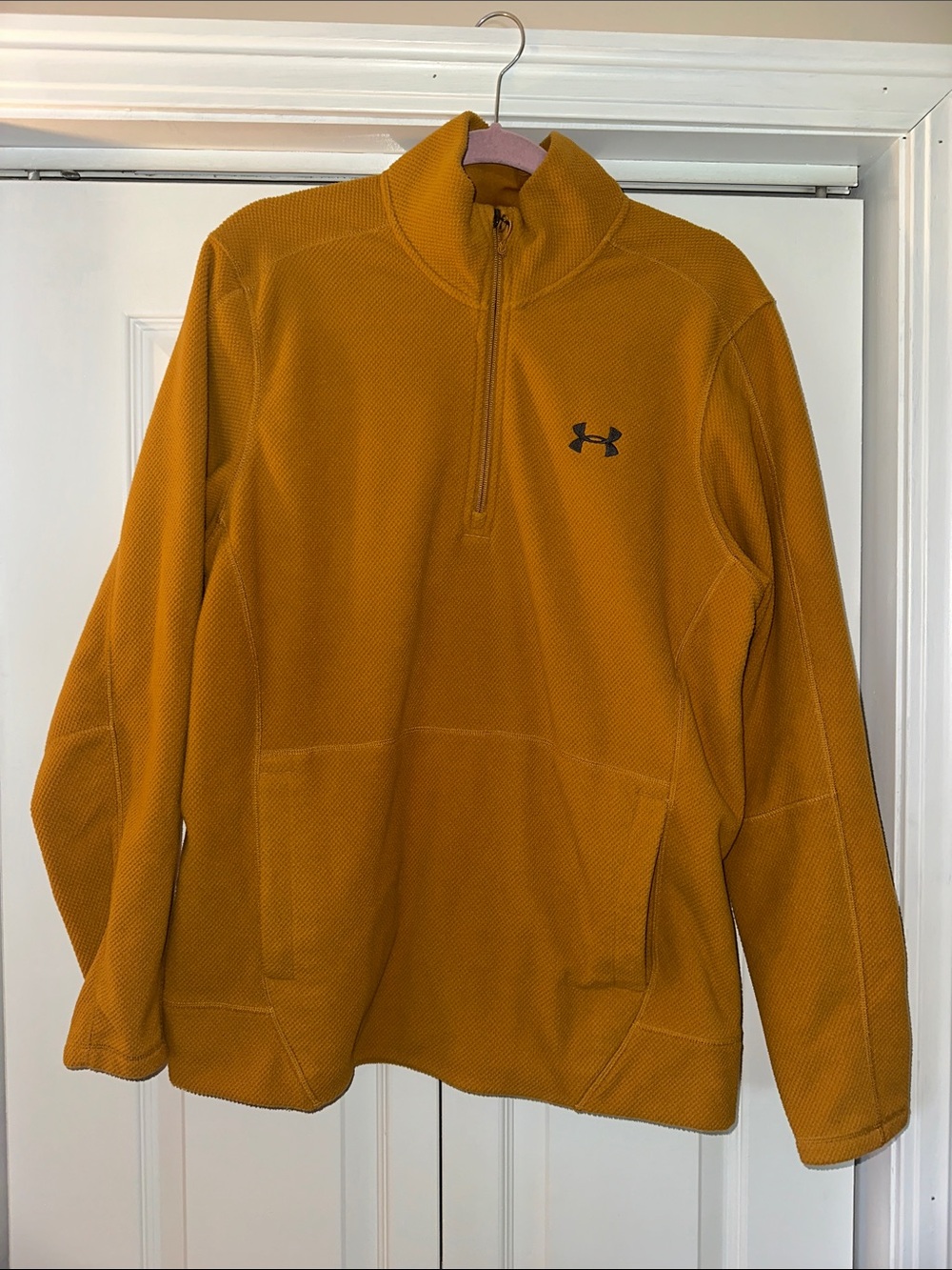 Under Armour Men's Mustard Yellow Quarter-Zip Performance Pullover